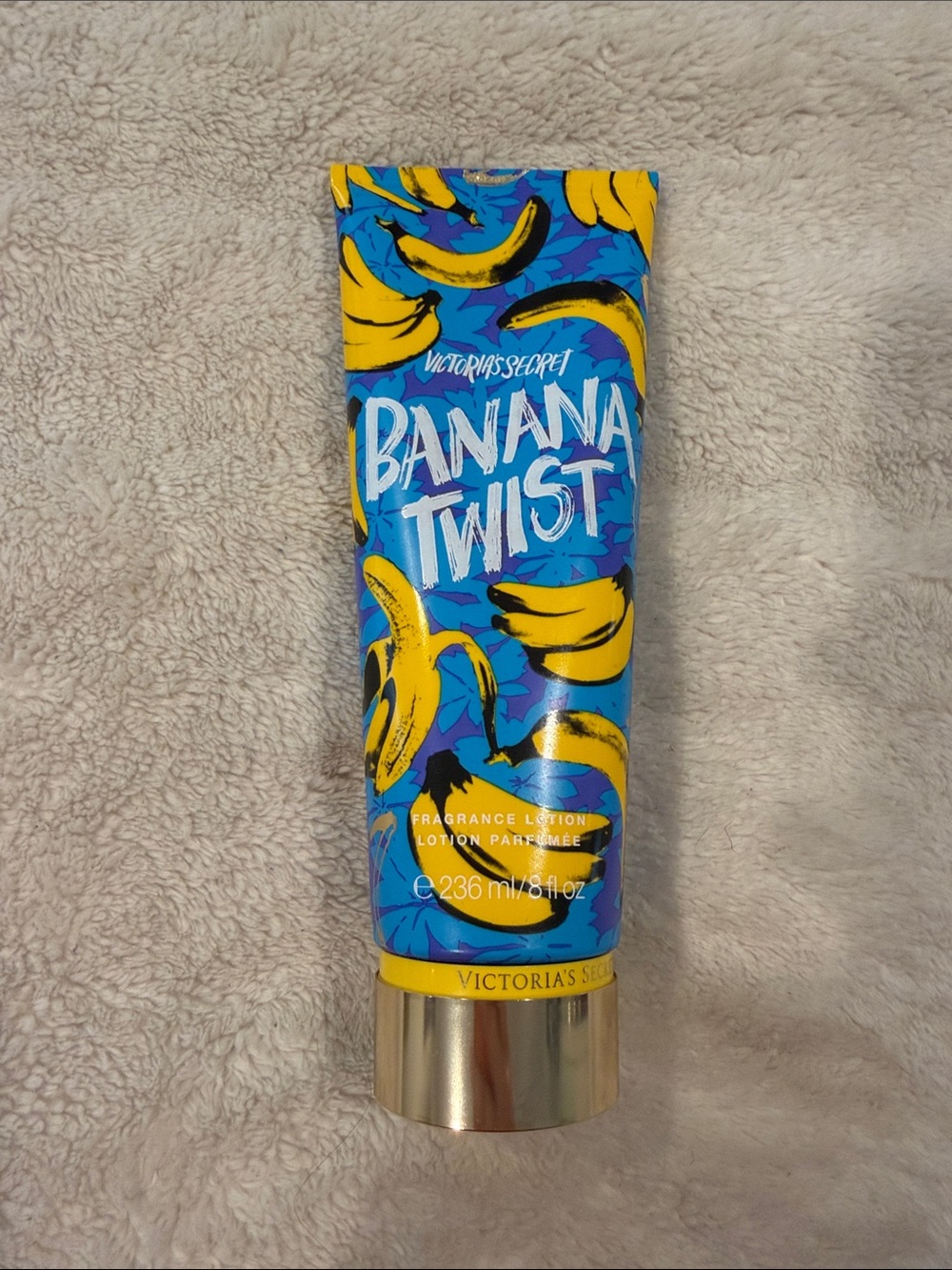 Victoria's Secret Banana Twist Fragrance Lotion - Blue & Yellow